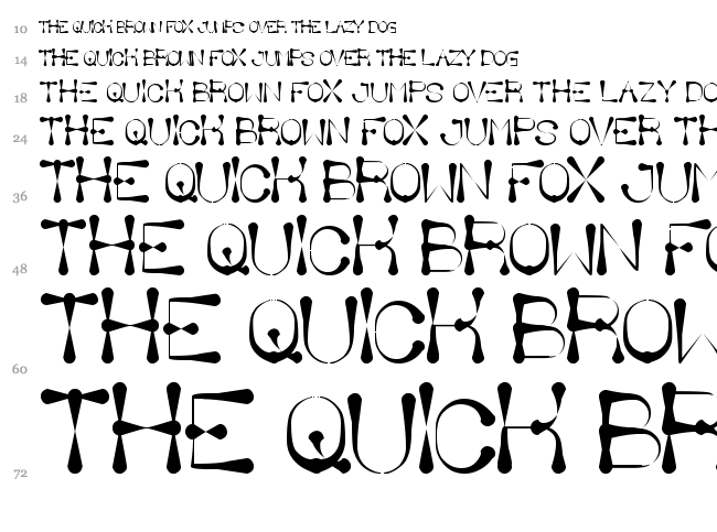 Delicious Ketchup font waterfall
